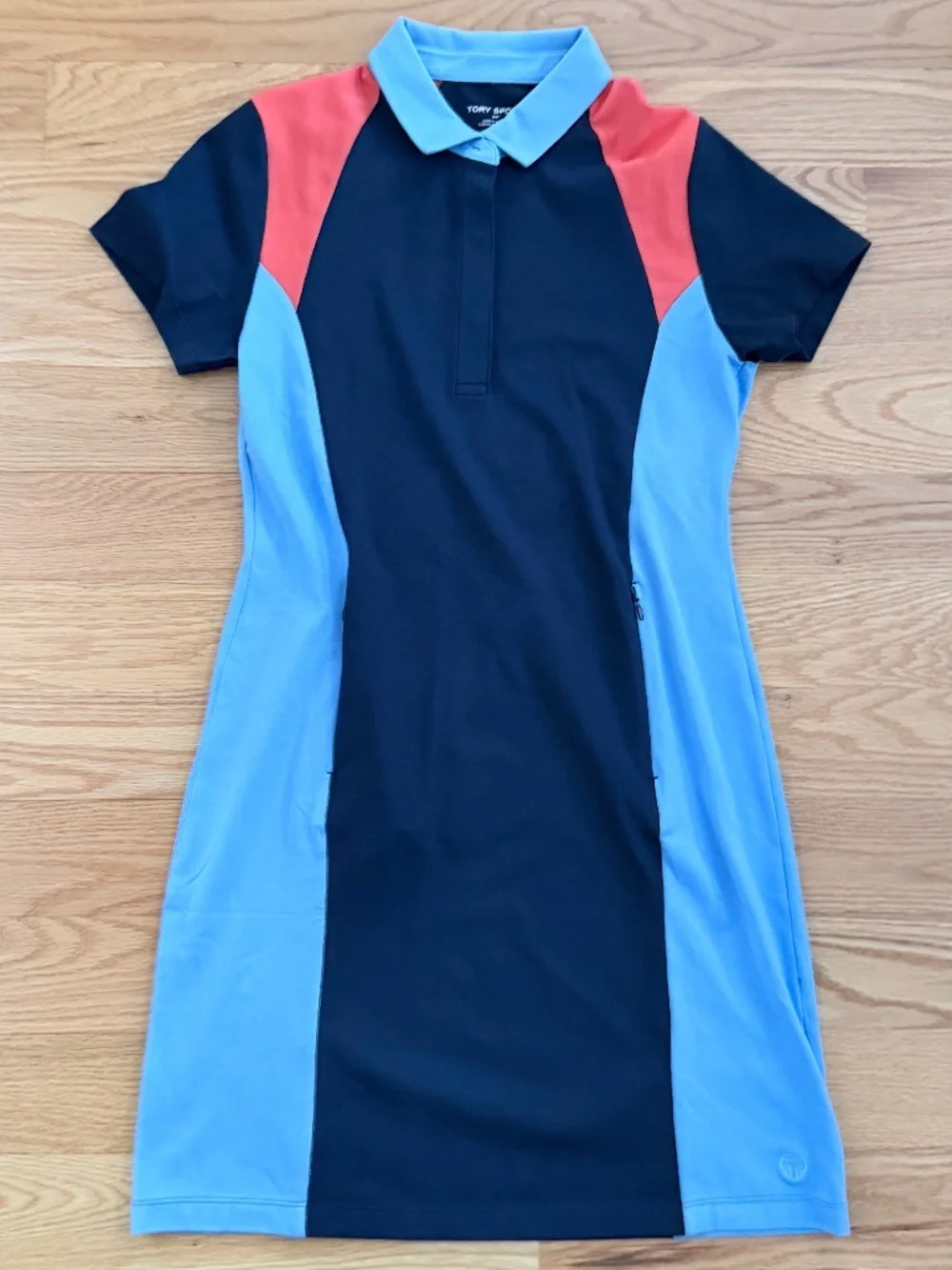 Tory Burch NWOT Color Block Pique Polo Dress (S)